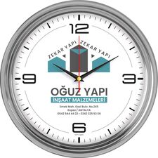 Promosyon ET-V30-960-B Paslanmaz Metal Duvar Saati Ø 33 cm 