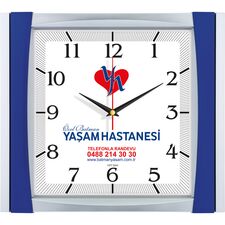Promosyon ET-V30-515-L Plastik Duvar Saati 32,5 x 36,5 cm 