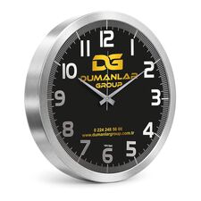 Promosyon ET-V30-970-GV Alüminyum Duvar Saati Ø 40 cm 