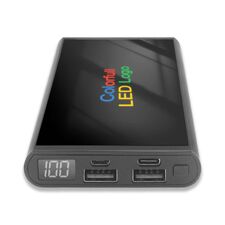 Promosyon PZ-K310 Renkli Işıklı Logo Magsafe 10000 mAh Siyah 