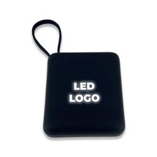 Promosyon PZ-K100 Işıklı Logo 15W Magsafe Powerbank 10000 mAh Siyah 