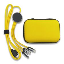 Promosyon PZ-KL50C Işıklı Logo 60W Hızlı Type-C Uçlu Data Transferli Şarj Kablosu (Çantalı) Sari, Renk: Sarı 