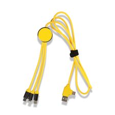 Promosyon PZ-KL40C Işıklı Logo Type-C Uçlu Şarj Kablosu (Çantalı) Sari, Renk: Sarı 