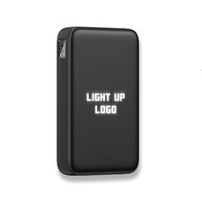Promosyon PZ-K45 Işıklı Logo Hızlı Wireless Şarj Magsafe 10000 mAh Siyah 