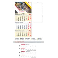 Promosyon EL-KOD-06 Büyük Gemici Takvim Sarı (Tek Parça Spiralli) 