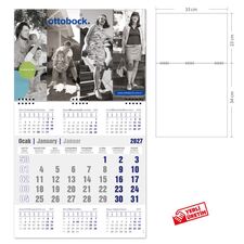 Promosyon EL-KOD-17 Yedi Aylık Gemici Takvim (Tek Parça Spiralli) 