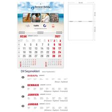 Promosyon EL-KOD-20 Ekonomik Gemici Takvim (Tek Parça Spiralli) 