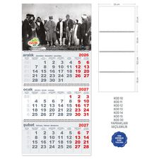 Promosyon EL-KOD-27 Taslamalı Gemici Takvim (Üç Parça Spiralli) 