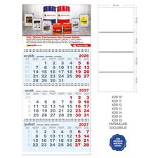 Promosyon EL-KOD-29 Sıvamalı Gemici Takvim (Üç Parça Spiralli) 