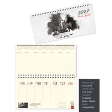 Promosyon EL-KOD-74 Masa Takvimi Haftalık Atatürk (Büyük Boy: 33x16 cm) 