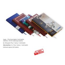 Promosyon EL-KOD-257 Defter Dikişli Sert Kapak (17x24 cm) 