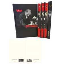 Promosyon EL-KOD-262 Atatürk Taslama Kapak Defter (17x24 cm) 