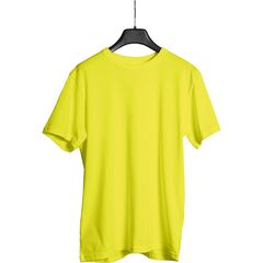Promosyon 5200-13-MSR Bisiklet Yaka Tişört Sarı M Beden, Renk: Sarı, Ebat: M Beden
