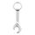 Promosyon ET-AN-4190 Çift Yön Anahtarlık Gümüş 2,2 x 8,7 cm, Renk: Gümüş, Ölçü: 2,2 x 8,7 cm 