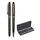 Promosyon AK-1218-RT Metal Roller & Tükenmez Kalem Seti Siyah-Füme, Renk: Siyah-Füme 