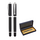Promosyon AK-1214-KR Metal Roller Kalem Seti Siyah-Silver, Renk: Siyah-Silver 