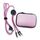 Promosyon PZ-KL50C Işıklı Logo 60W Hızlı Type-C Uçlu Data Transferli Şarj Kablosu (Çantalı) Pembe, Renk: Pembe 