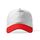 0501-KB İthal Polyester Şapka Kırmızı - Beyaz 
