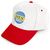 Promosyon 0101-BK Polyester Şapka Beyaz - Kırmızı , Renk: Beyaz - Kırmızı