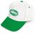 Promosyon 0101-BYSL Polyester Şapka Beyaz - Yeşil Siper , Renk: Beyaz - Yeşil Siper