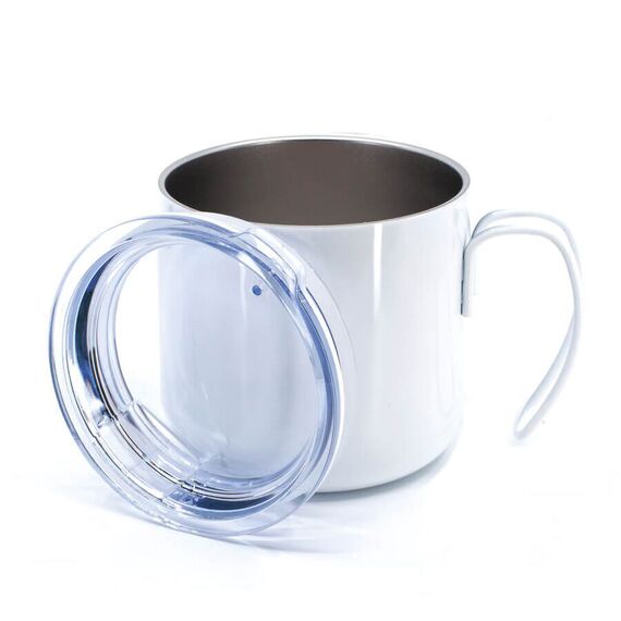 Promosyon ET-3509 Bardak Termos Beyaz 240 ml, Renk: Beyaz, Ölçü: 240 ml 
