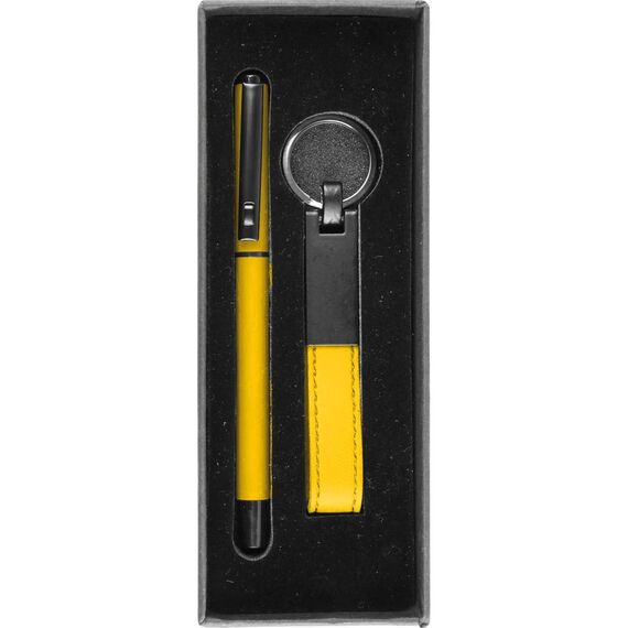 Promosyon ET-0510-240 Hediyelik Set Sarı 17,5 x 6,5 x 3 cm, Renk: Sarı, Ölçü: 17,5 x 6,5 x 3 cm 