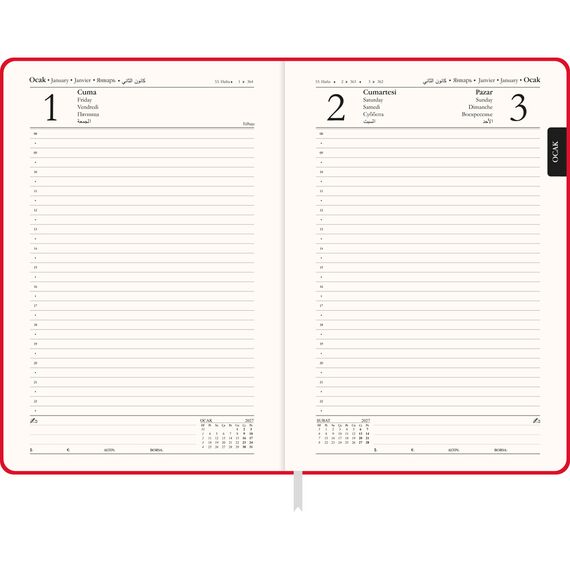 Promosyon ET-DERINCE Günlük Ajanda Taba 17 x 24 cm, Renk: Taba, Ölçü: 17 x 24 cm , görsel 3