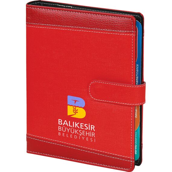 Promosyon ET-BERGAMA Organizer Ajanda Kırmızı 18 x 23 cm 