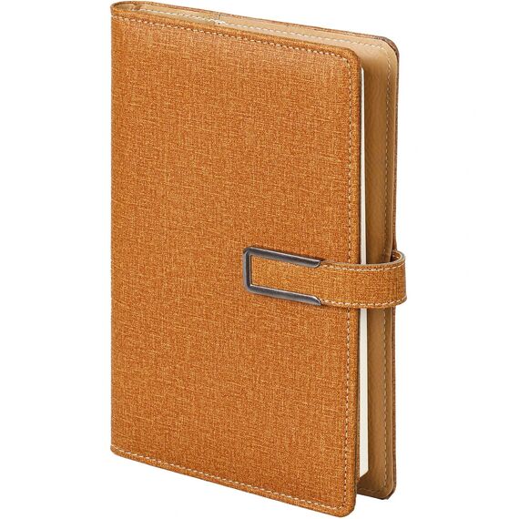 Promosyon ET-BURGAZ Kılıflı Defter Taba 14,5 x 23 cm, Renk: Taba, Ölçü: 14,5 x 23 cm 