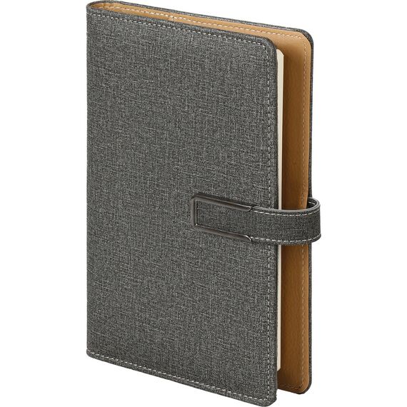 Promosyon ET-BURGAZ Kılıflı Defter Füme 14,5 x 23 cm, Renk: Füme, Ölçü: 14,5 x 23 cm 