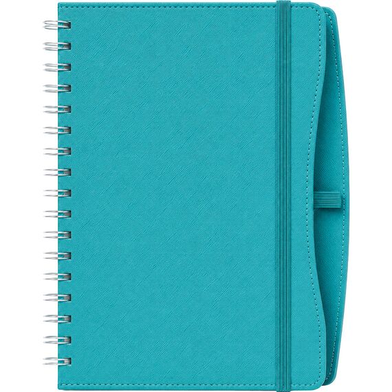 Promosyon ET-MODA Spiralli Günlük Ajanda Turkuaz 17 x 24 cm, Renk: Turkuaz, Ölçü: 17 x 24 cm 
