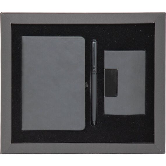 Promosyon ET-ALANYA Hediyelik Set Siyah 24,7 x 21 x 2 cm, Renk: Siyah, Ölçü: 24,7 x 21 x 2 cm 