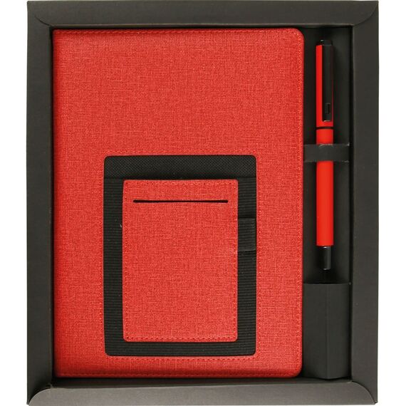 Promosyon ET-RIZE Hediyelik Set Kırmızı 24,7 x 21 x 2 cm, Renk: Kırmızı, Ölçü: 24,7 x 21 x 2 cm 