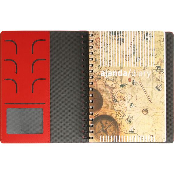 Promosyon ET-HEREKE Gizli Spiralli Günlük Ajanda Taba 17,5 x 24 cm, Renk: Taba, Ölçü: 17,5 x 24 cm , görsel 2