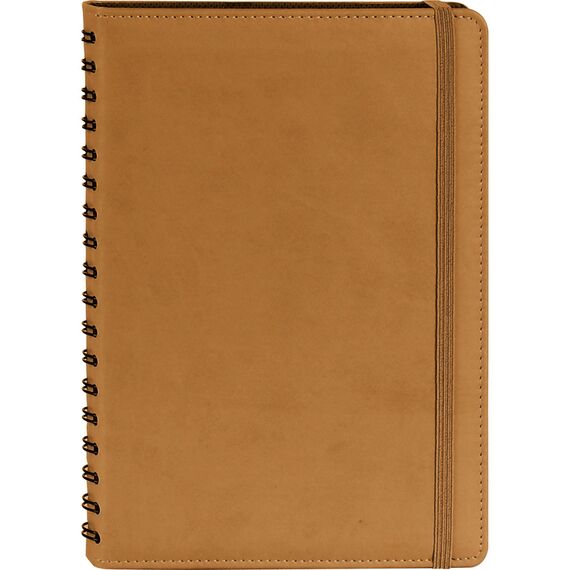 Promosyon ET-SEKERPINAR Gizli Spiralli Günlük Ajanda Taba 17 x 24 cm, Renk: Taba, Ölçü: 17 x 24 cm 