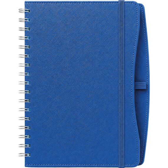 Promosyon ET-MODA Spiralli Günlük Ajanda Lacivert 17 x 24 cm, Renk: Lacivert, Ölçü: 17 x 24 cm 