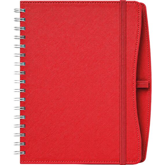 Promosyon ET-MODA Spiralli Günlük Ajanda Kırmızı 17 x 24 cm, Renk: Kırmızı, Ölçü: 17 x 24 cm 