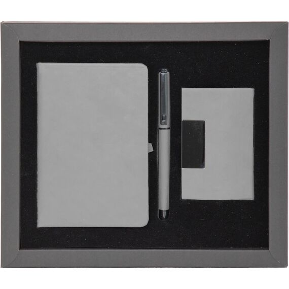 Promosyon ET-ALANYA Hediyelik Set Gri 24,7 x 21 x 2 cm, Renk: Gri, Ölçü: 24,7 x 21 x 2 cm 