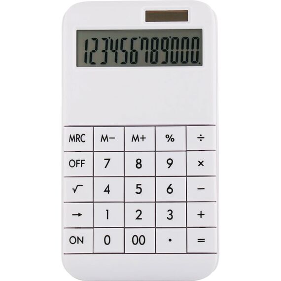 Promosyon ET-HSP-02 Hesap Makinesi Beyaz 102 x 184 mm, Renk: Beyaz, Ölçü: 102 x 184 mm 