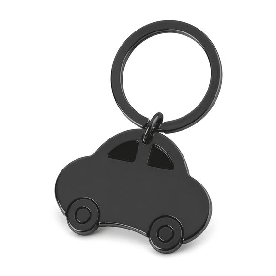 Promosyon ET-AN-5386 Çift Yön Anahtarlık Siyah 4,2 x 8 cm, Renk: Siyah, Ölçü: 4,2 x 8 cm 