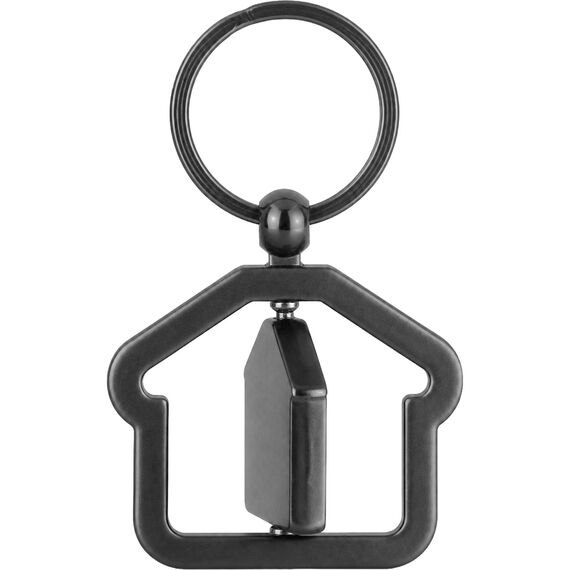 Promosyon ET-AN-5625 Çift Yön Anahtarlık Siyah 3,4 x 9,3 cm , görsel 2