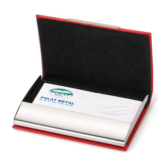 Promosyon ET-KVZ-004 Kartvizitlik Kırmızı 9,5 x 6 cm , görsel 2