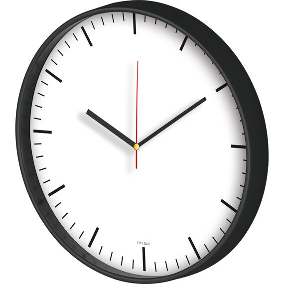 Promosyon ET-V30-635-S Plastik Duvar Saati Siyah 35 cm 