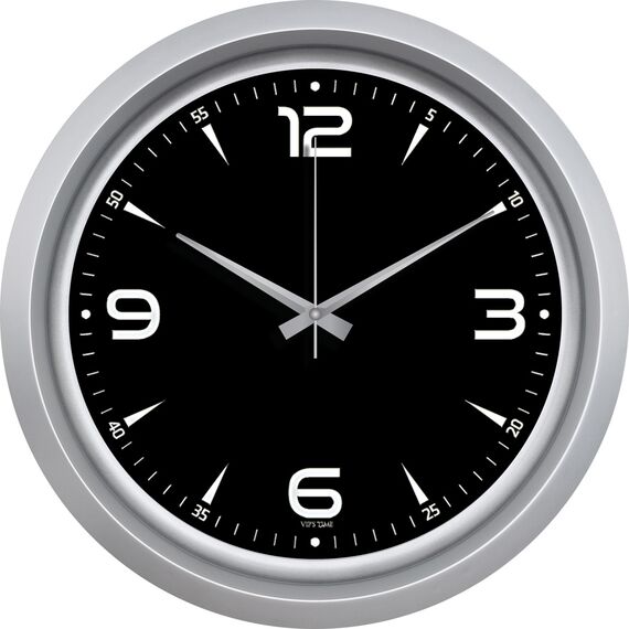 Promosyon ET-V30-743-G Metalize Duvar Saati Gümüş Ø 40 cm 