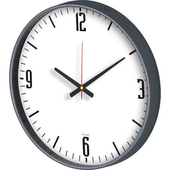 Promosyon ET-V30-640-FM Plastik Duvar Saati Füme 40 cm 
