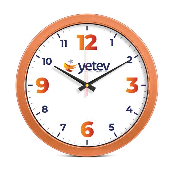 Promosyon ET-V30-575-B Metalize Duvar Saati Bronz Ø 30 cm 