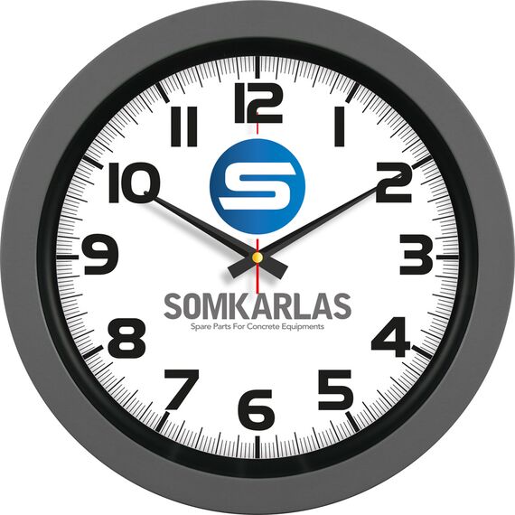 Promosyon ET-V30-346-FM Plastik Duvar Saati Füme Ø 40 cm 