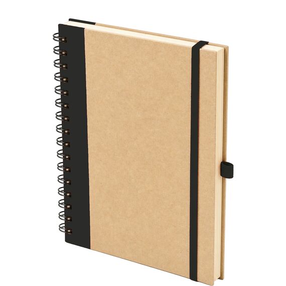 Promosyon ET-GD-020 Spiralli Not Defteri Siyah 16 x 21,5 cm, Renk: Siyah, Ölçü: 16 x 21,5 cm 