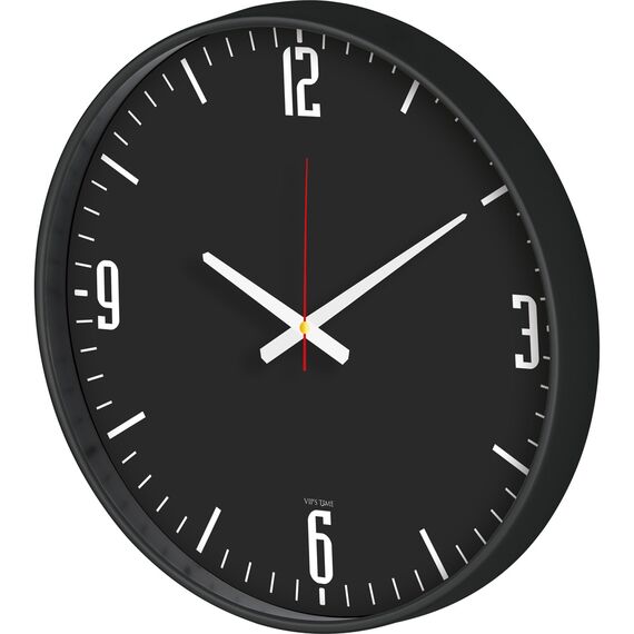 Promosyon ET-V30-740-S Plastik Duvar Saati Siyah 40 cm 