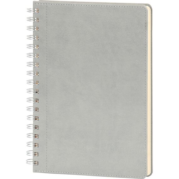 Promosyon ET-BAGCILAR-20X28 Spiralli Tarihsiz Defter Gri 20 x 28 cm, Renk: Gri, Ölçü: 20 x 28 cm 